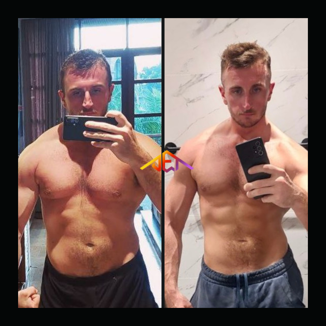 Client transformation - muscle building program results