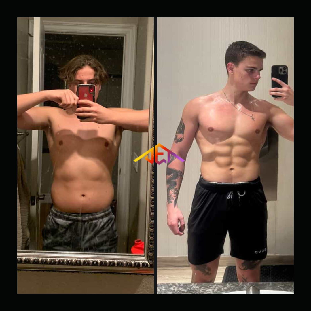 Before and after fitness transformation - weight loss success story