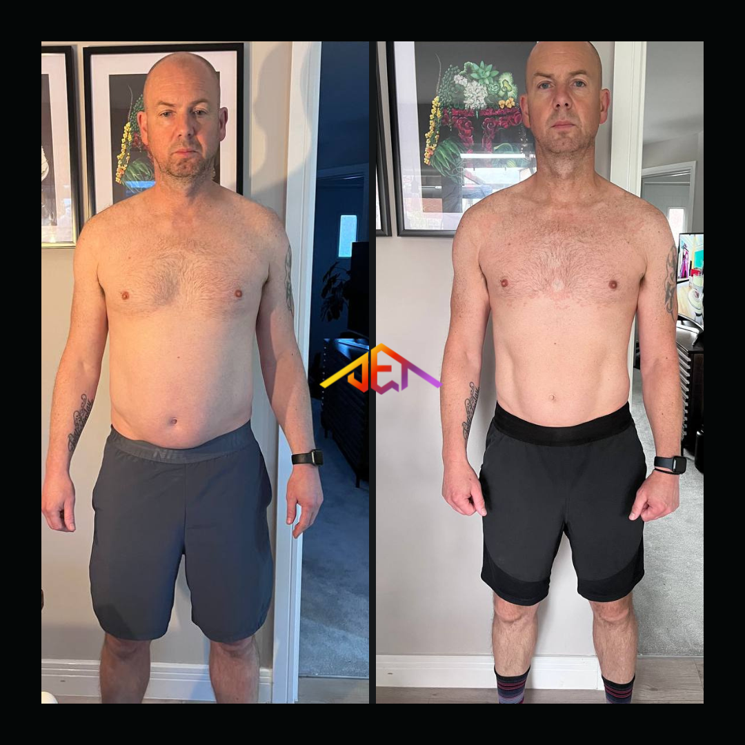 Before and after transformation - fat loss success