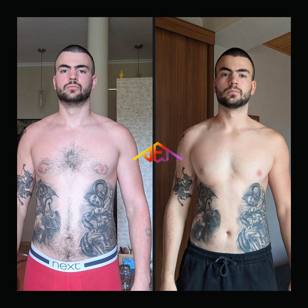 Before and after - body recomposition results